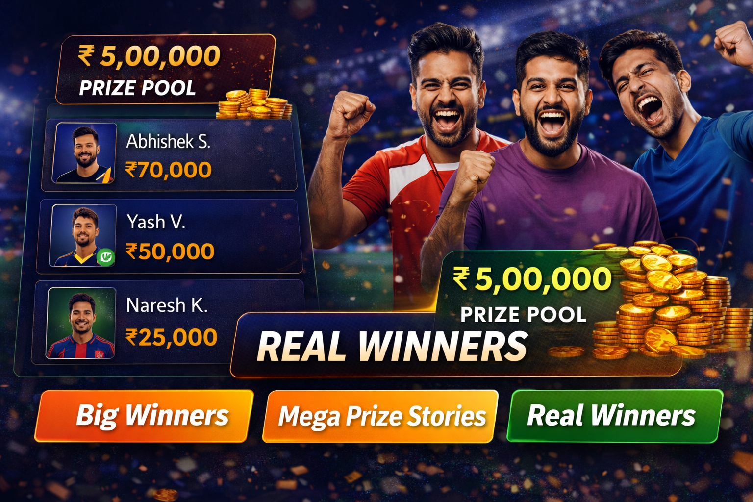 Come India Hub fantasy cricket result notes